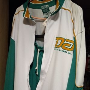 VTG *RARE 80'S-90'S* BOSTON CELTICS WARM -UP GREEN FULLY LINED NETTED FABRIC XXL